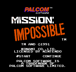 Mission Impossible (Europe) Title Screen